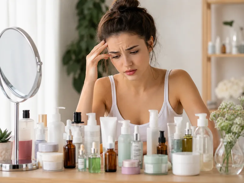 Dùng quá nhiều sản phẩm hoặc đổi routine liên tục có thể khiến da dễ kích ứng hơn.